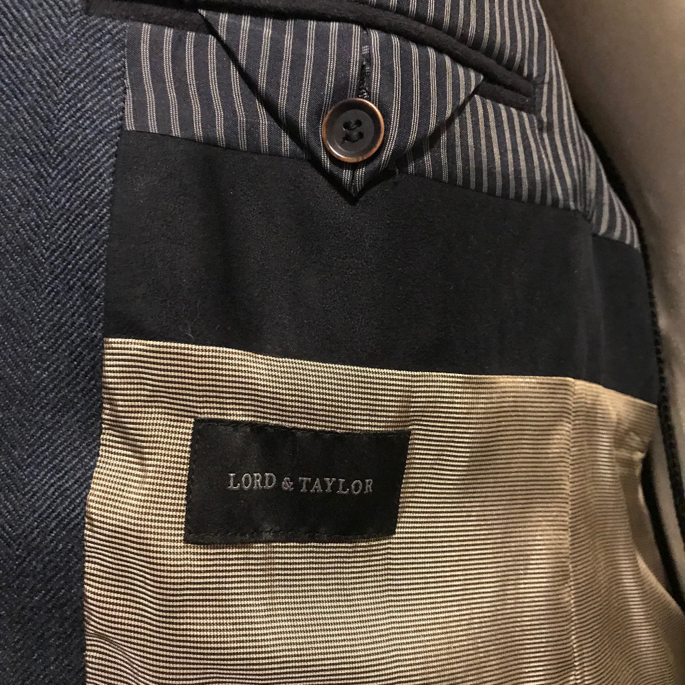 Black Brown 1826 Dark Blue Wool Blazer 38R - Picture 4 of 9